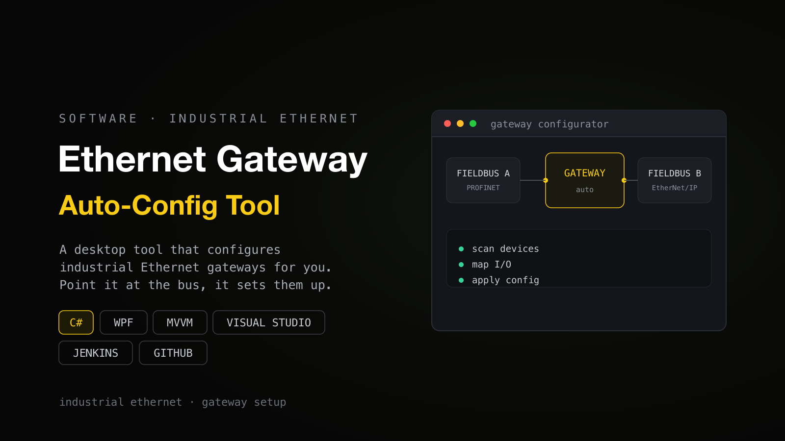 Automatic Industrial Ethernet Gateway Configuration